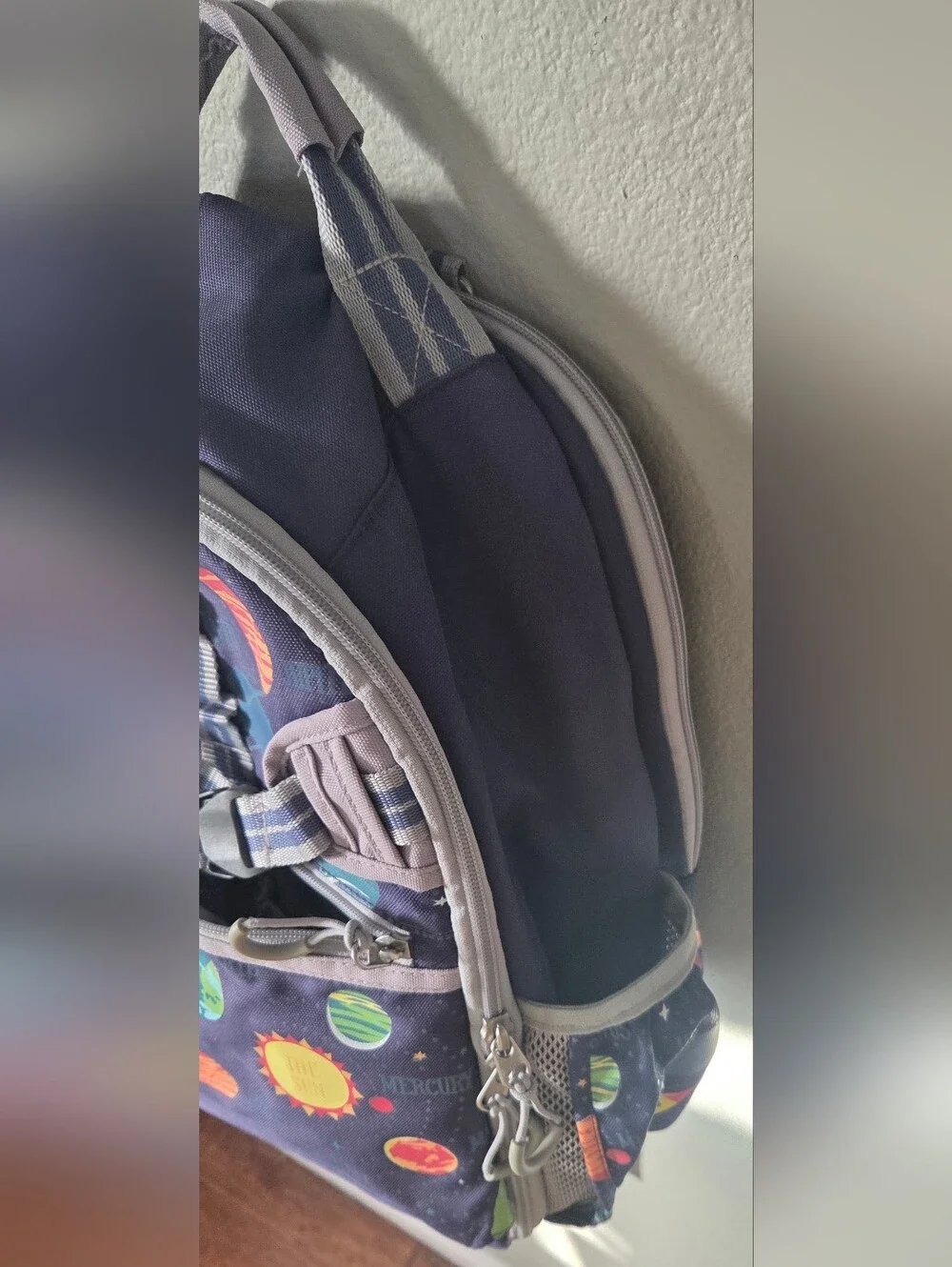 Potterbarn Kids XL Navy Solar System Glow In The Dark Backpack